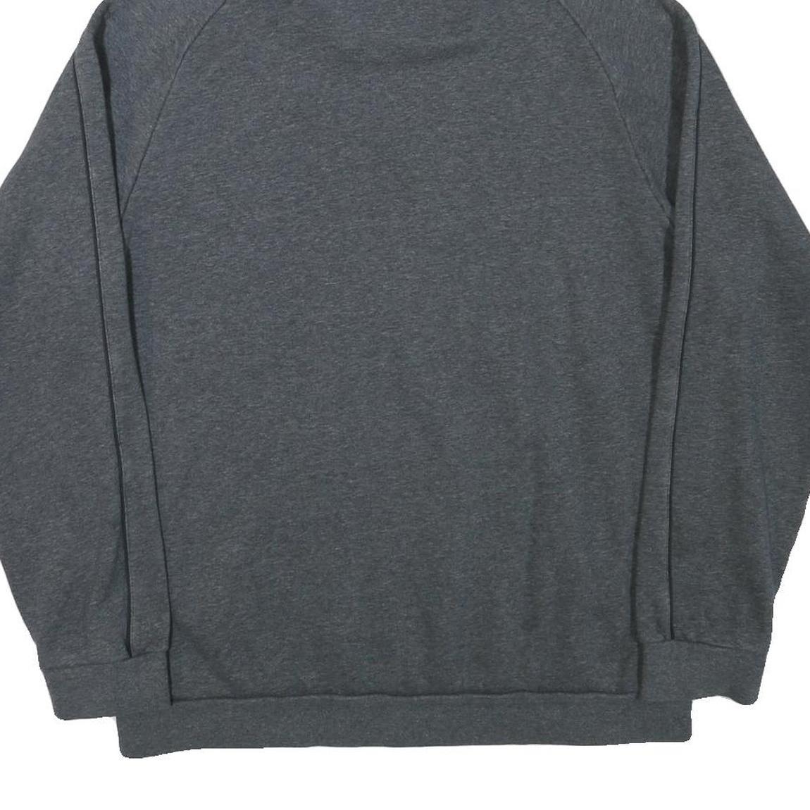 ADIDAS Mens Grey Hoodie L Cotton Blend Casual Sports Logo Pocket