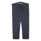 CARHARTT Mens Jeans Blue Regular Straight Denim Dark W41 L32 Workwear Button Fly