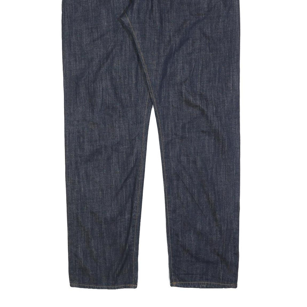 CARHARTT Mens Jeans Blue Regular Straight Denim Dark W41 L32 Workwear Button Fly