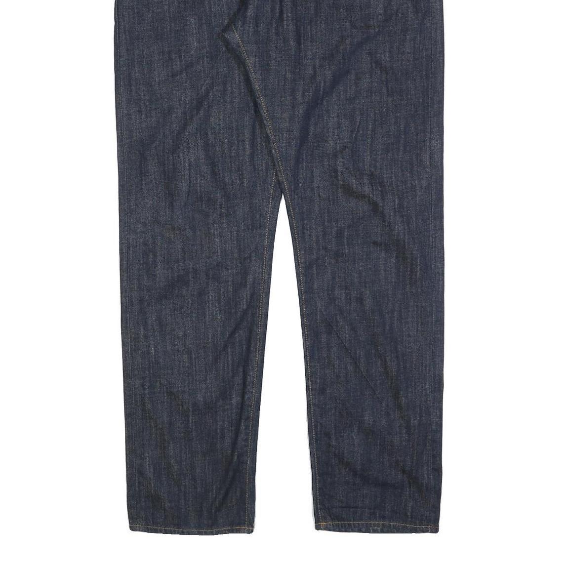 CARHARTT Mens Jeans Blue Regular Straight Denim Dark W41 L32 Workwear Button Fly