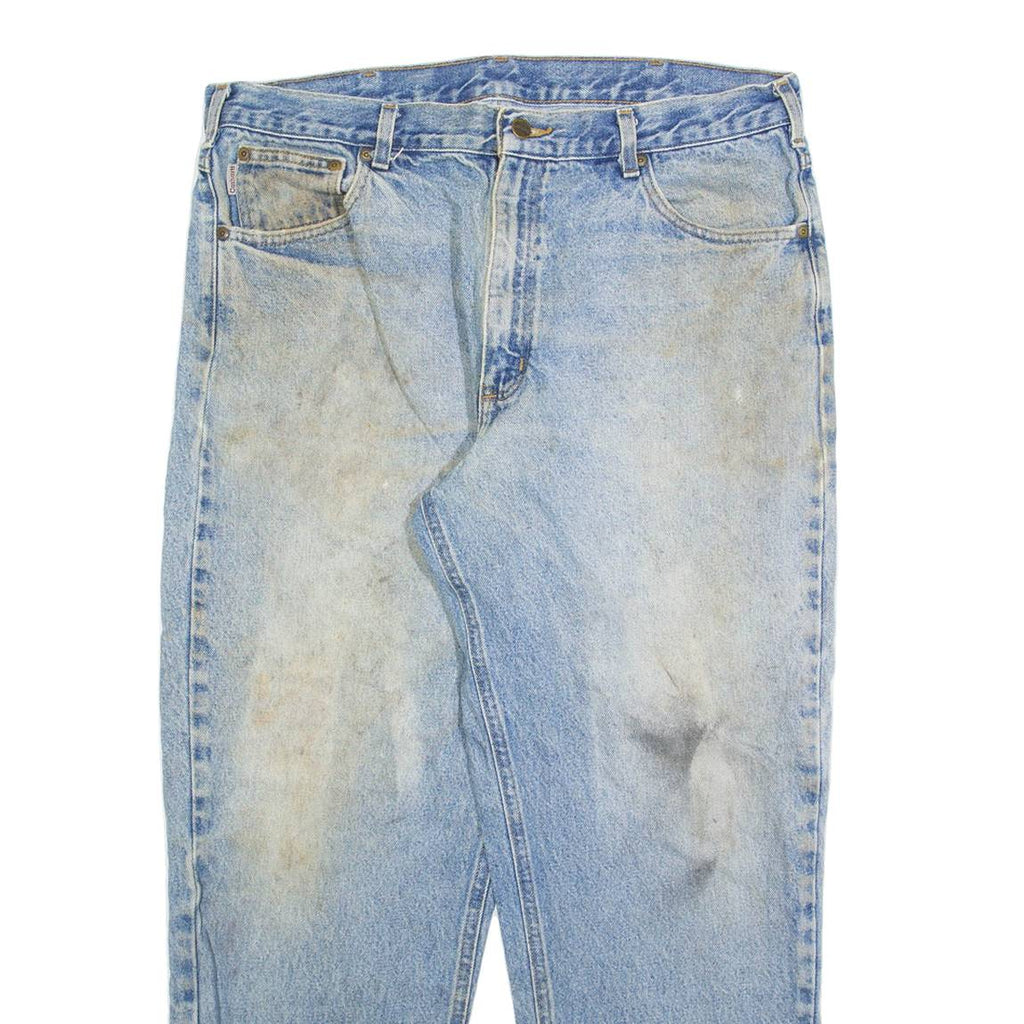 CARHARTT Mens Jeans Blue Relaxed Straight W36 L30
