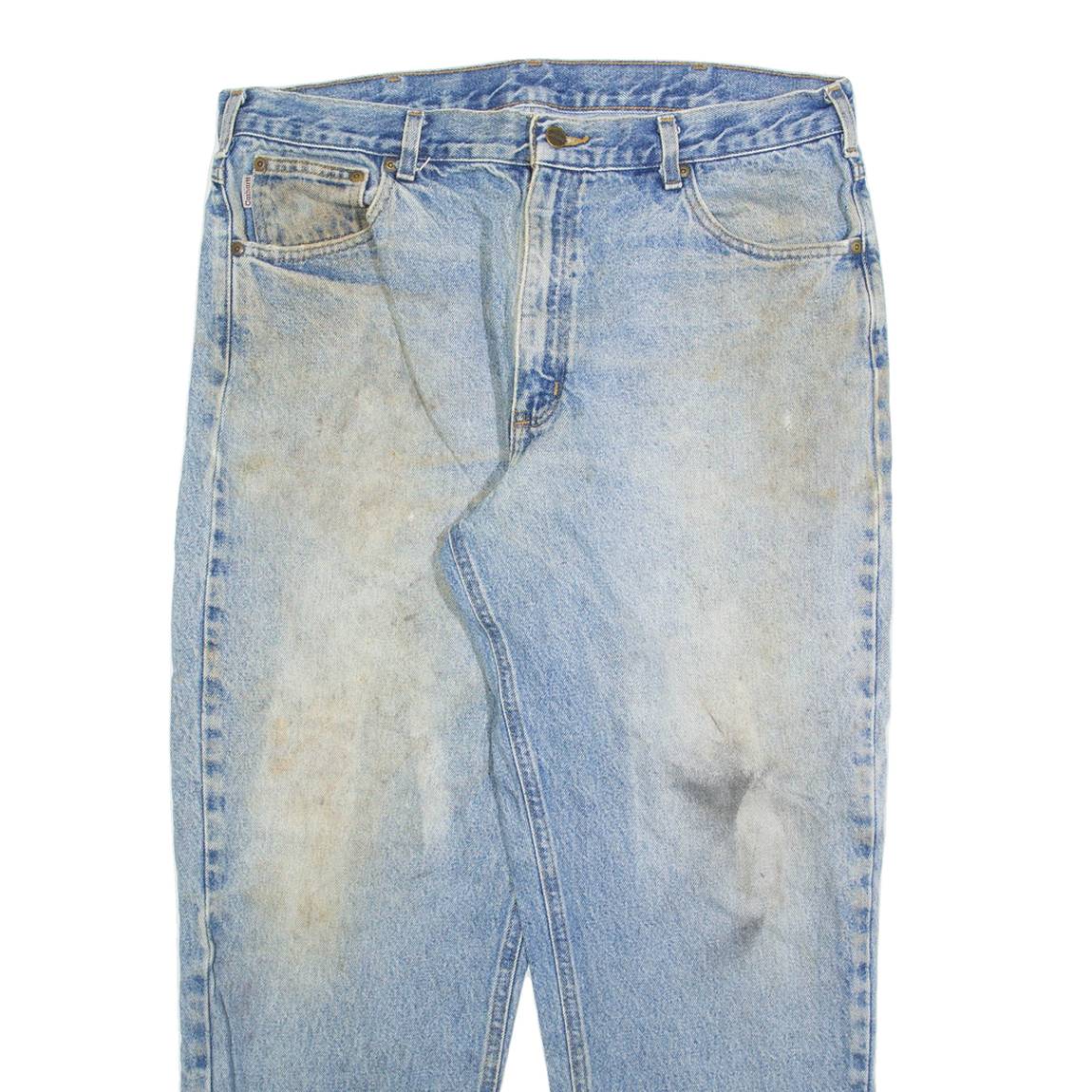 CARHARTT Mens Jeans Blue Relaxed Straight W36 L30
