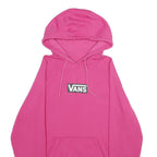VANS Mens Pink Hoodie XS Cotton Blend Pullover Drawstring Hood Logo Print