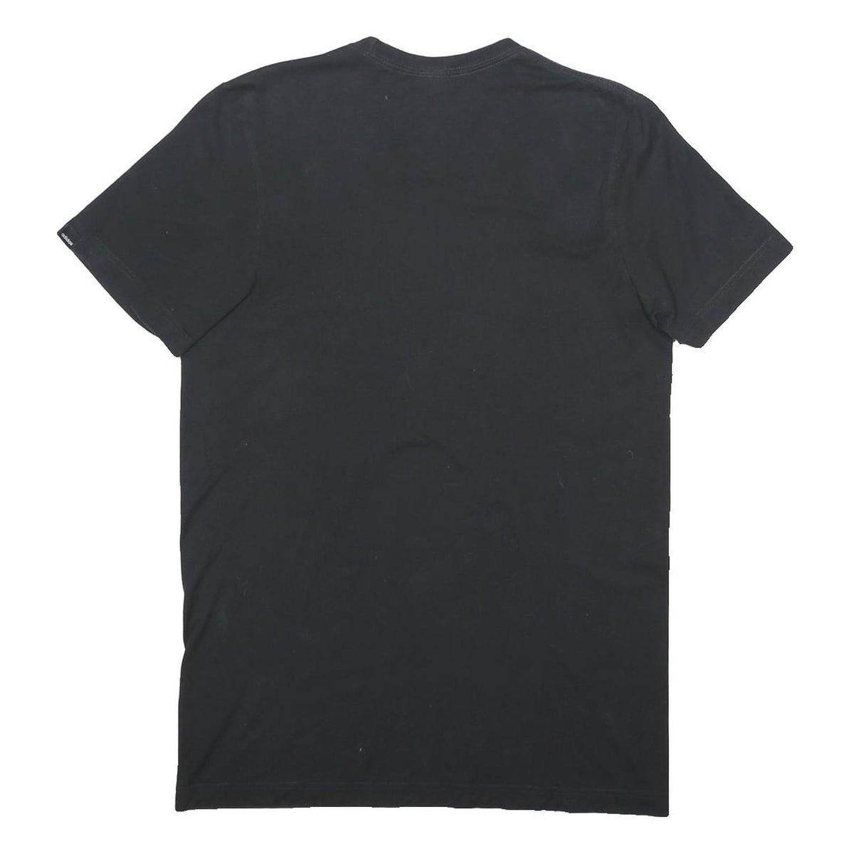ADIDAS Mens Black Graphic T-Shirt S Short Sleeve Crew Neck Cotton Blend Casual