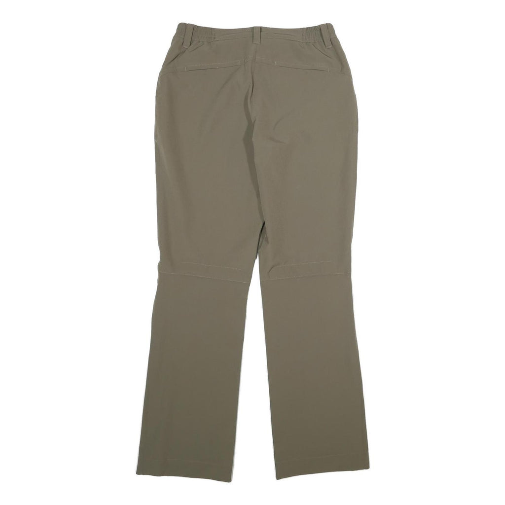 ODLO Womens Regular Fit Beige Polyester Blend Trousers W30 L33 Zip Closure