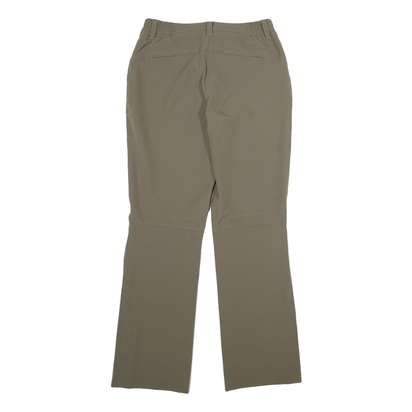 ODLO Womens Regular Fit Beige Polyester Blend Trousers W30 L33 Zip Closure