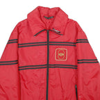 WINTEX Mens Red Nylon Zip Jacket XL Sports Racing Logo Lightweight Bomber