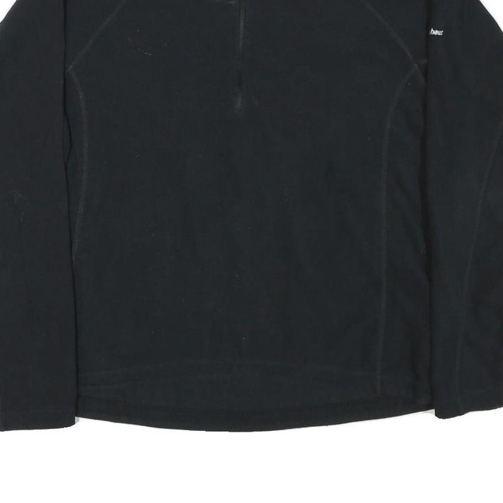 BERGHAUS Womens Black Plain Pullover Jumper Quarter Zip M Fleece Outdoor