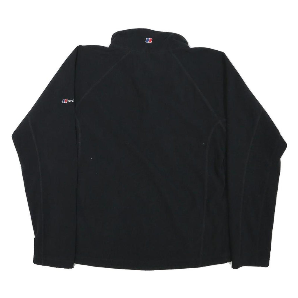BERGHAUS Womens Black Plain Pullover Jumper Quarter Zip M Fleece Outdoor