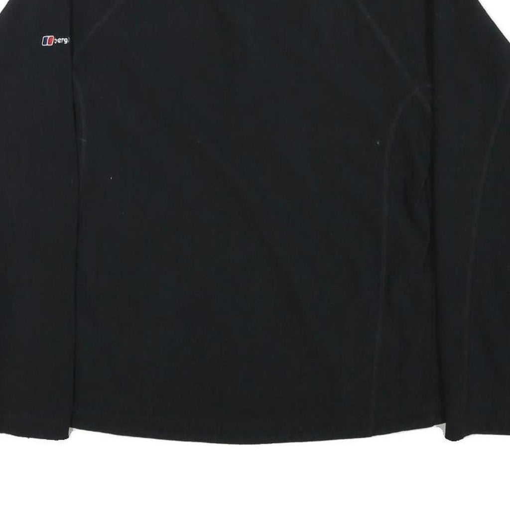 BERGHAUS Womens Black Plain Pullover Jumper Quarter Zip M Fleece Outdoor