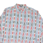 PIER CONNECTION Mens Blue Red & Grey Patterned Cotton Blend Shirt L Casual