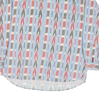 PIER CONNECTION Mens Blue Red & Grey Patterned Cotton Blend Shirt L Casual