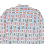 PIER CONNECTION Mens Blue Red & Grey Patterned Cotton Blend Shirt L Casual