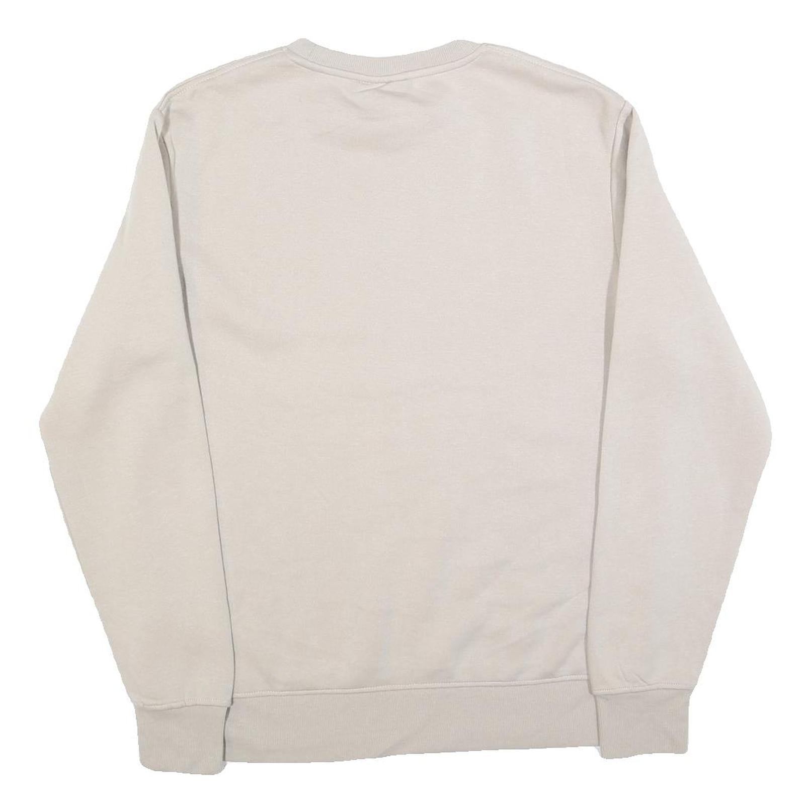 MOMENTUM Womens Cream Outer Banks Cotton Blend Sweatshirt M Crew Neck Casual