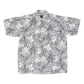 LETS GO Mens Hawaiian Shirt White Floral M