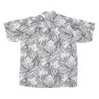 LETS GO Mens Hawaiian Shirt White Floral M