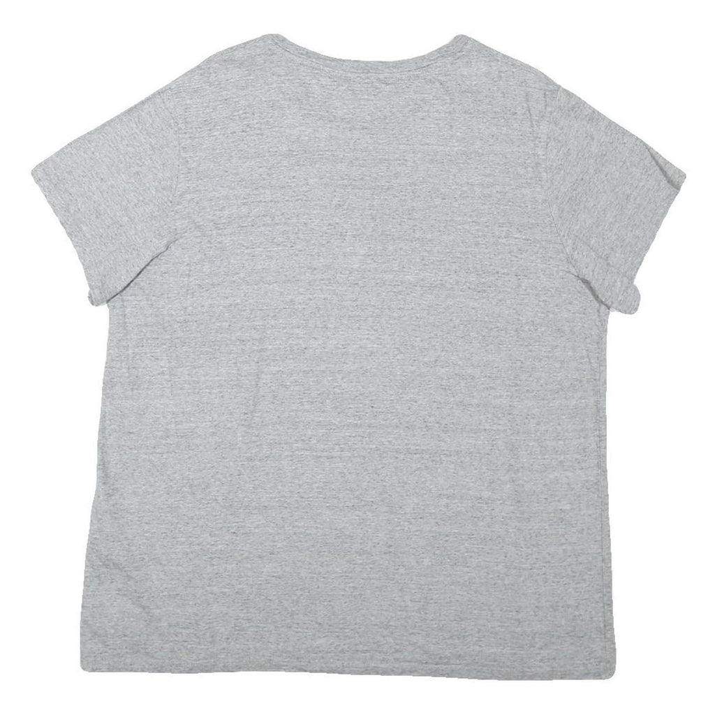LEVI'S Womens Grey Red Logo Graphic T-Shirt 2XL Short Sleeve Crew Neck Cotton