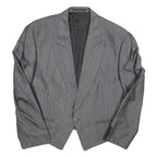 Womens Grey Plain Button Jacket M Polyester Blend Classic Regular Fit Formal