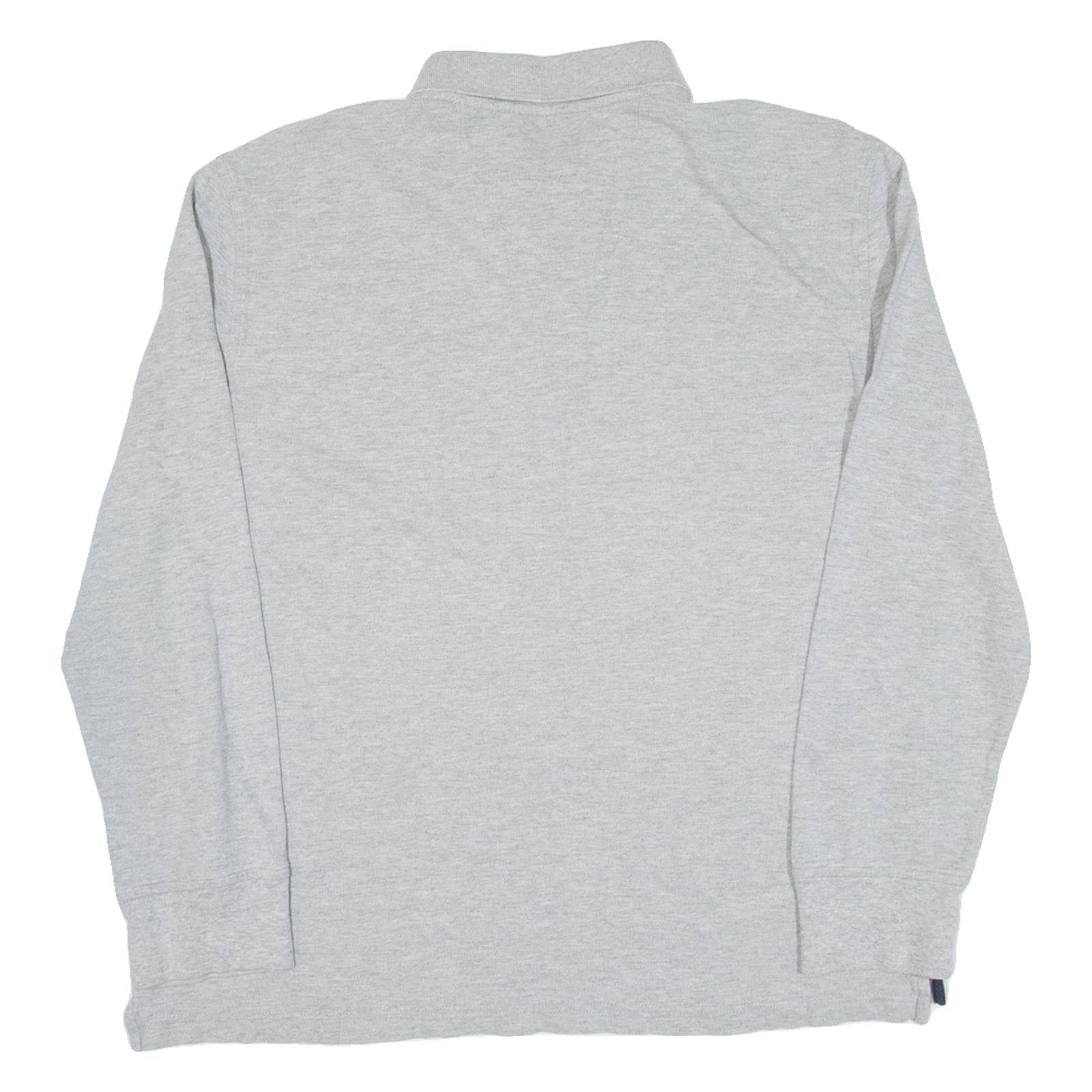 NAUTICA Mens Polo Shirt Grey Long Sleeve L