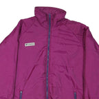 COLUMBIA Womens Purple & Plum Jacket L Synthetic Zip Long Sleeve Warm