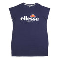 ELLESSE Womens Blue Sport T-Shirt Cotton Blend Mini Dress UK 22 Casual Logo