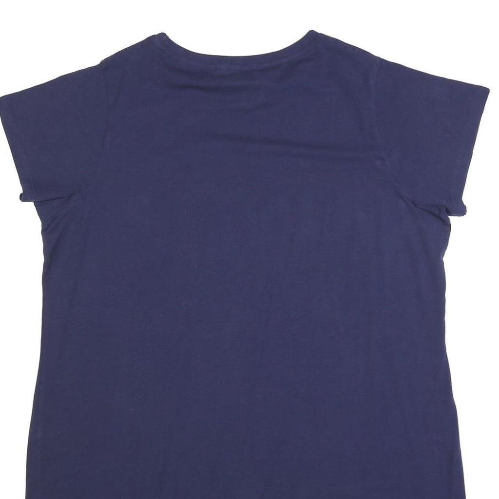 ELLESSE Womens Blue Sport T-Shirt Cotton Blend Mini Dress UK 22 Casual Logo