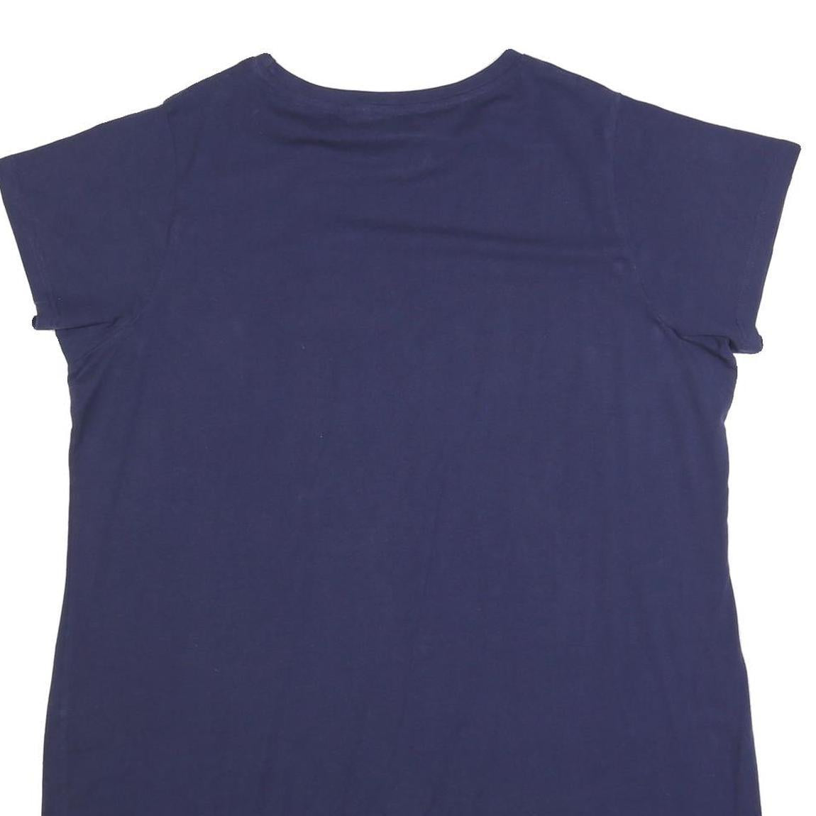 ELLESSE Womens Blue Sport T-Shirt Cotton Blend Mini Dress UK 22 Casual Logo