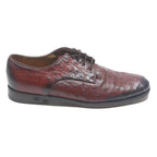 GUCCI Mens Leather Derby Shoes Burgundy Black UK 5.5 Classic Formal Footwear