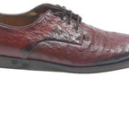 GUCCI Mens Leather Derby Shoes Burgundy Black UK 5.5 Classic Formal Footwear