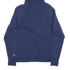 CHAMPION Mens Blue Pullover Hoodie L Cotton Blend Classic Logo Sweatshirt