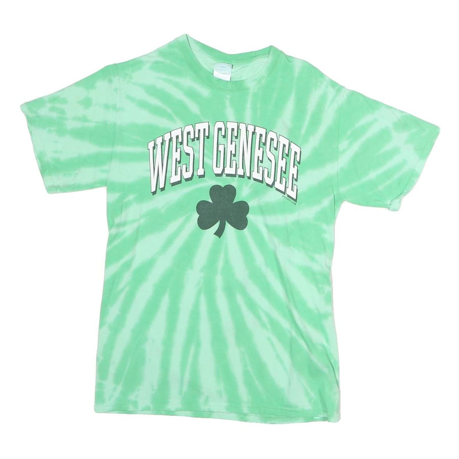 PORT & COMPANY Mens Green Tie Dye West Genesee Graphic T-Shirt XL Crew Neck