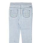 BILLABONG Womens Jeans Blue Slim Slim Denim Light W32 L28 Drawstring Trousers