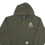 CARHARTT Mens Green Hoodie L Cotton Blend Workwear Pullover Casual Streetwear