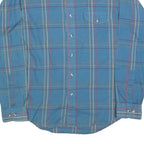 LEE Mens Blue Check Shirt L Classic Cotton Button Long Sleeve Casual