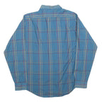 LEE Mens Blue Check Shirt L Classic Cotton Button Long Sleeve Casual