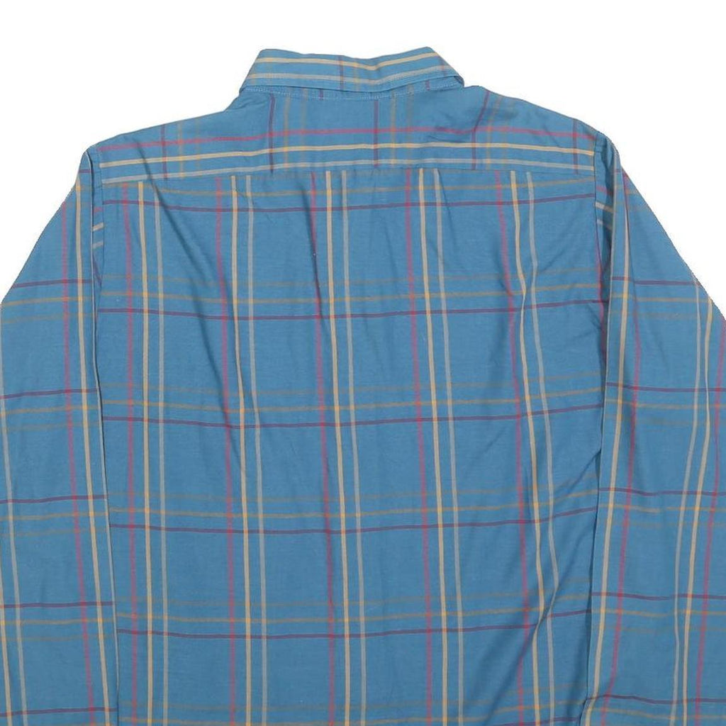 LEE Mens Blue Check Shirt L Classic Cotton Button Long Sleeve Casual