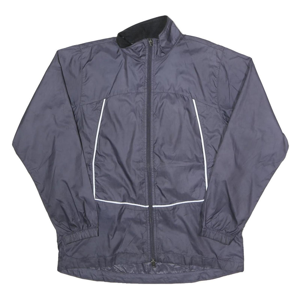 NIKE Womens Navy Blue Track Jacket S Polyester Plain Lightweight Zip Up