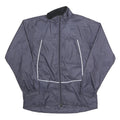 NIKE Womens Navy Blue Track Jacket S Polyester Plain Lightweight Zip Up