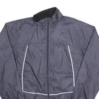 NIKE Womens Navy Blue Track Jacket S Polyester Plain Lightweight Zip Up