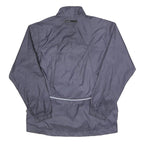 NIKE Womens Navy Blue Track Jacket S Polyester Plain Lightweight Zip Up