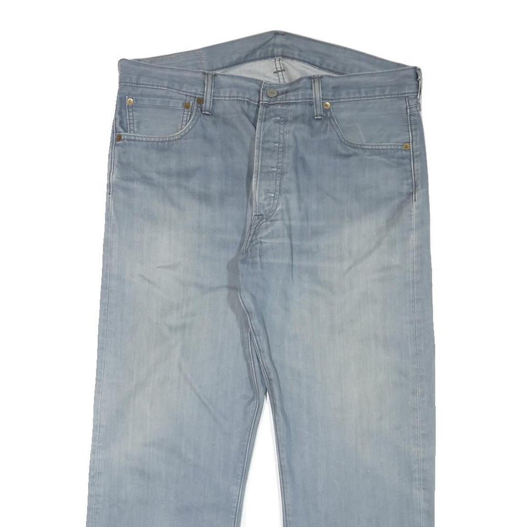 LEVI'S 501 Mens Jeans Blue Regular Straight Denim Light W36 L27 Classic Zip