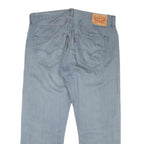 LEVI'S 501 Mens Jeans Blue Regular Straight Denim Light W36 L27 Classic Zip