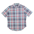 NAUTICA Mens Blue & Red Check Shirt L Cotton Button Shirt Casual