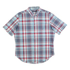 NAUTICA Mens Blue & Red Check Shirt L Cotton Button Shirt Casual