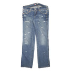 LEVI'S Womens Jeans Blue Denim Regular Straight Cotton Blend W30 L29 Casual Zip