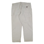 DICKIES Mens Cotton Blend Beige Relaxed Straight Trousers W40 L30 Workwear