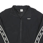 SNIPES Womens Black & White Casual Jacket L Polyester Blend Plain Zip Sports