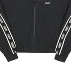 SNIPES Womens Black & White Casual Jacket L Polyester Blend Plain Zip Sports