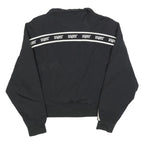 SNIPES Womens Black & White Casual Jacket L Polyester Blend Plain Zip Sports