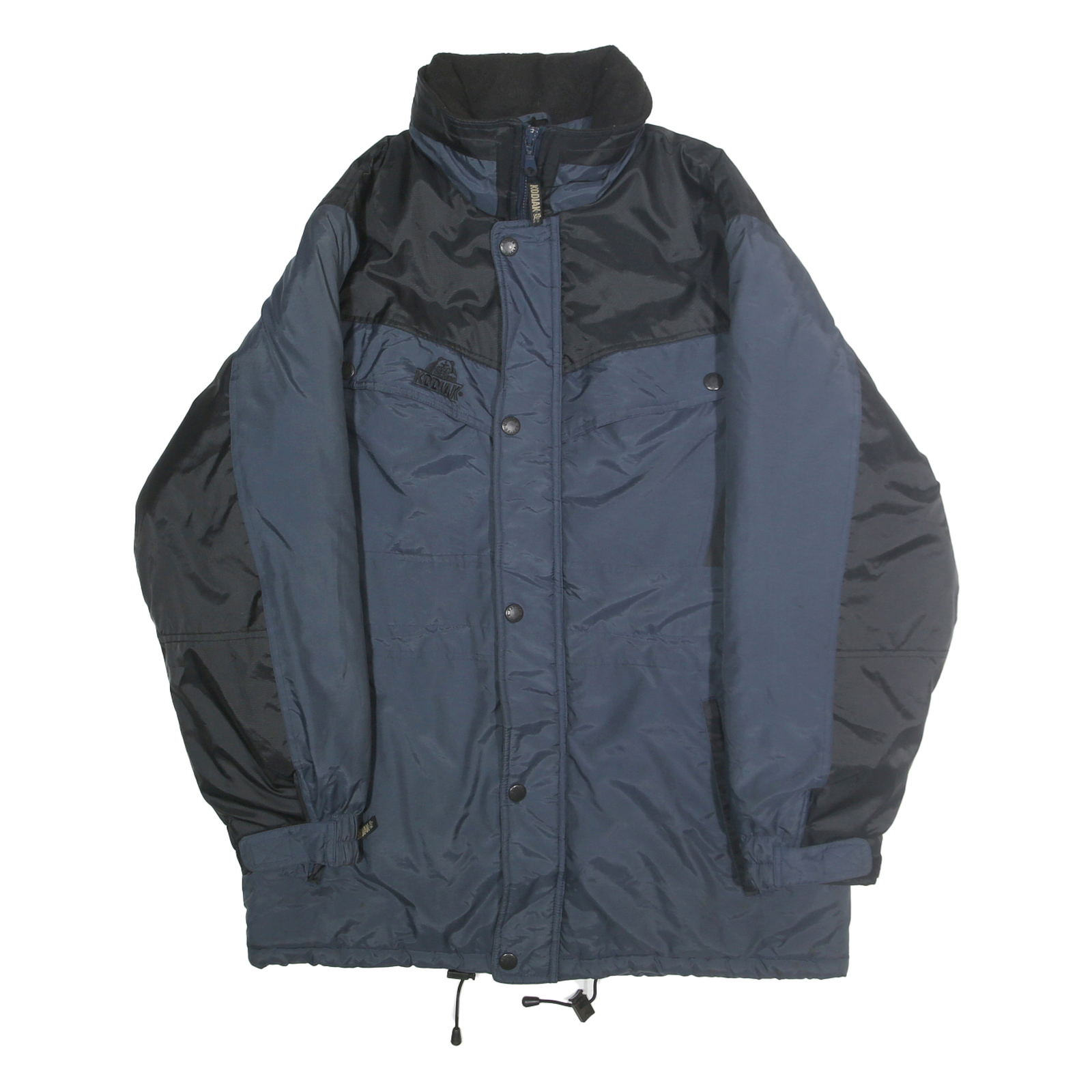 KODIAK Mens Blue & Black Nylon Jacket M Zip Outdoor Classic